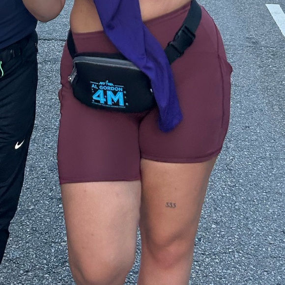 Lululemon Burgundy Biker Shorts - Picture 1 of 3